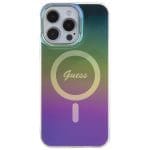 Guess GUHMP15LHITSK Rainbow Hardcase IML Iridescent MagSafe Kryt iPhone 15 Pro