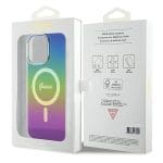 Guess GUHMP15LHITSK Rainbow Hardcase IML Iridescent MagSafe Kryt iPhone 15 Pro