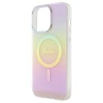 Guess GUHMP15LHITSP Pink Hardcase IML Iridescent MagSafe Kryt iPhone 15 Pro