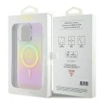 Guess GUHMP15LHITSP Pink Hardcase IML Iridescent MagSafe Kryt iPhone 15 Pro