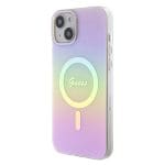 Guess GUHMP15MHITSP Pink Hardcase IML Iridescent MagSafe Kryt iPhone 15 Plus