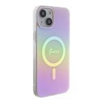 Guess GUHMP15MHITSP Pink Hardcase IML Iridescent MagSafe Kryt iPhone 15 Plus