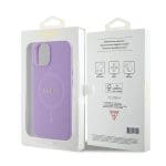 Guess GUHMP15SPSAHMCU Purple Hardcase Saffiano MagSafe Kryt iPhone 15