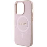 Guess GUHMP15XPSAHMCP Pink Hardcase Saffiano MagSafe Kryt iPhone 15 Pro Max