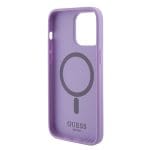 Guess GUHMP15XPSAHMCU Purple Hardcase Saffiano MagSafe Kryt iPhone 15 Pro Max