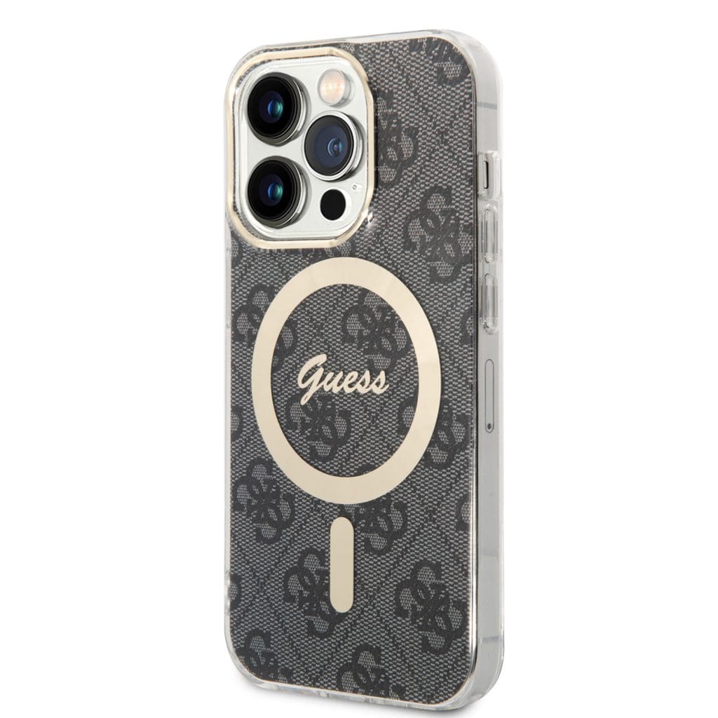 Guess IML 4G MagSafe Black Kryt iPhone 15 Pro