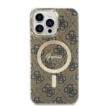 Guess IML 4G MagSafe Brown Kryt iPhone 15 Pro Max