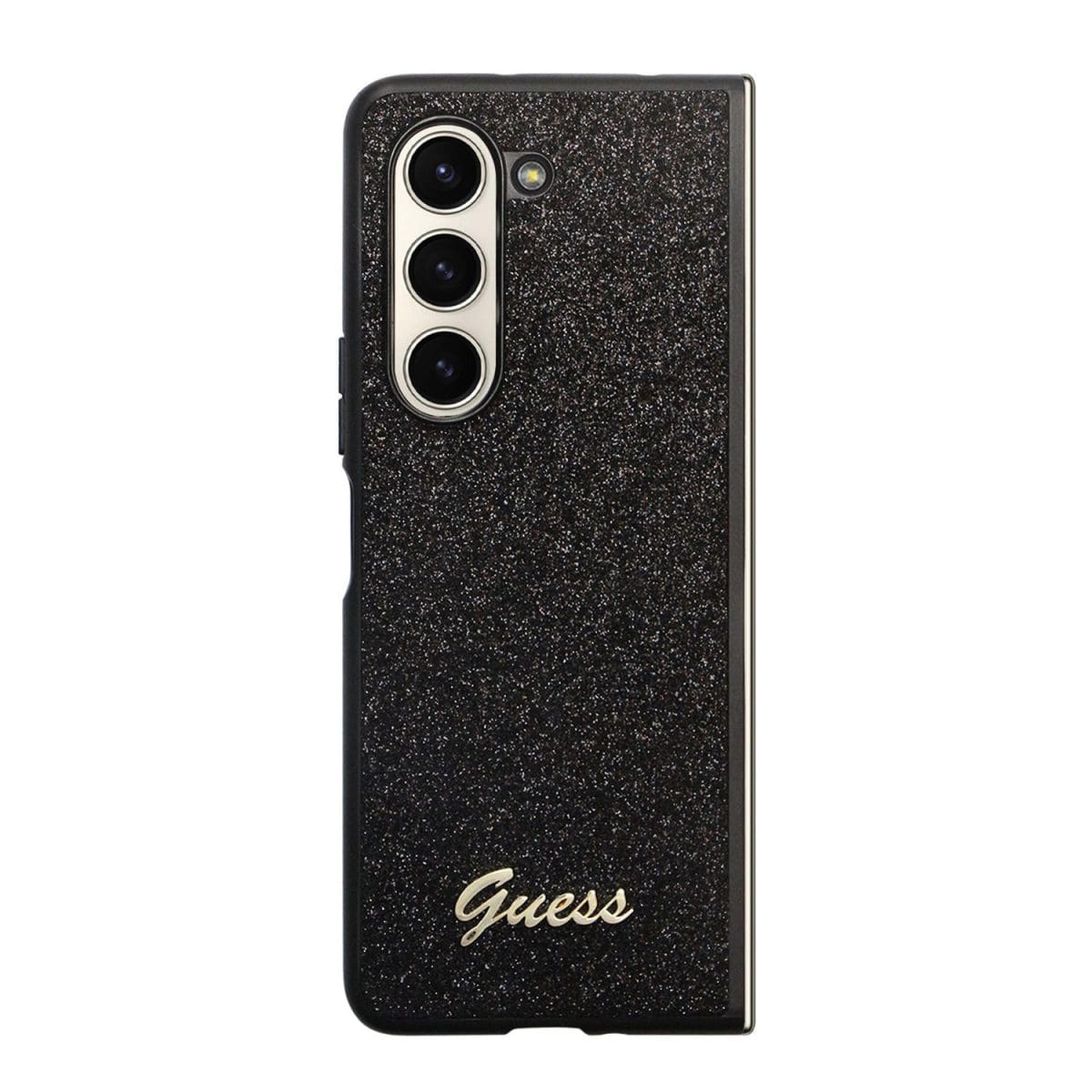 Guess PC/TPU Glitter Flakes Metal Logo Black Kryt Samsung Galaxy Z Fold 5