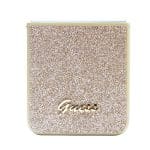 Guess PC/TPU Glitter Flakes Metal Logo Gold Kryt Samsung Galaxy Z Flip 5