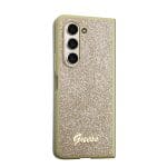 Guess PC/TPU Glitter Flakes Metal Logo Gold Kryt Samsung Galaxy Z Fold 5
