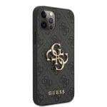 Guess PU 4G Metal Logo Grey Kryt iPhone 12/12 Pro