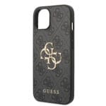 Guess PU 4G Metal Logo Grey Kryt iPhone 15 Plus