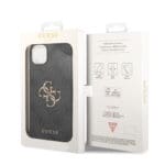 Guess PU 4G Metal Logo Grey Kryt iPhone 15 Plus