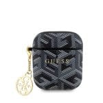 Guess PU G Cube Charm Kryt AirPods 1/2 Black