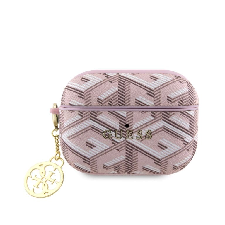 Guess PU G Cube Charm Kryt AirPods Pro 2 Pink