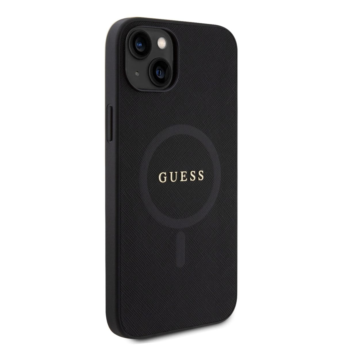 Guess PU Saffiano MagSafe Black Kryt iPhone 15 Plus