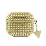 Guess Rhinestones Triangle Metal Logo Kryt AirPods 3 Gold