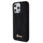 Guess Sequin Script Logo Black Kryt iPhone 15 Pro