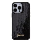 Guess Sequin Script Logo Black Kryt iPhone 15 Pro Max