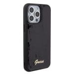 Guess Sequin Script Logo Black Kryt iPhone 15 Pro Max