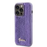 Guess Sequin Script Logo Purple Kryt iPhone 14 Pro