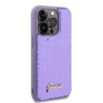 Guess Sequin Script Logo Purple Kryt iPhone 14 Pro