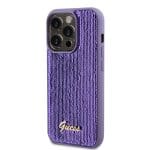 Guess Sequin Script Logo Purple Kryt iPhone 15 Pro