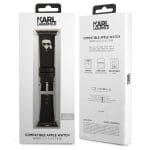 Karl Lagerfeld Karl Head PU Apple Watch SE/11/10/9/8/7/6/5/4/3/Ultra 1/2/3 (44/45/46/49mm) Black