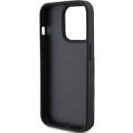 Karl Lagerfeld KLHCP15LSAKCNSCK Black Hardcase Saffiano Cardslots and Stand Monogram Choupette Kryt iPhone 15 Pro