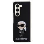 Karl Lagerfeld KLHCZFD5SNIKBCK Hardcase Black Silicone Ikonik Kryt Samsung Galaxy Z Fold 5