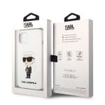 Karl Lagerfeld Liquid Silicone Ikonik NFT White Kryt iPhone 13