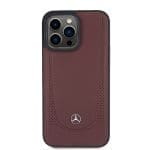 Mercedes MEHCP15LARMRE Red Hardcase Leather Urban Bengale Kryt iPhone 15 Pro