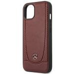 Mercedes MEHCP15SARMRE Red Hardcase Leather Urban Bengale Kryt iPhone 15