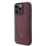Mercedes MEHCP15XARMRE Red Hardcase Leather Urban Bengale Kryt iPhone 15 Pro Max