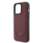 Mercedes MEHCP15XARMRE Red Hardcase Leather Urban Bengale Kryt iPhone 15 Pro Max