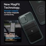 Spigen Optik Armor Mag MagSafe Abyss Green Kryt iPhone 15 Pro Max