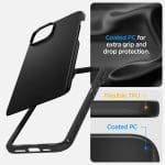 Spigen Thin Fit Black Kryt iPhone 15