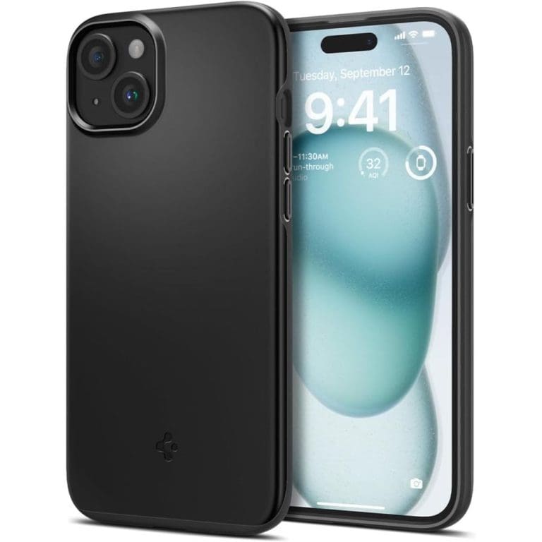Spigen Thin Fit Black Kryt iPhone 15