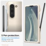 Spigen Thin Fit Pen Pearled Ivory Kryt Samsung Galaxy Z Fold 5