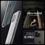 Spigen Ultra Hybrid Frost Clear Kryt iPhone 15 Pro Max