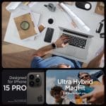 Spigen Ultra Hybrid Mag MagSafe Frost Black Kryt iPhone 15 Pro