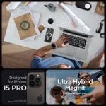 Spigen Ultra Hybrid Mag MagSafe White Kryt iPhone 15 Pro