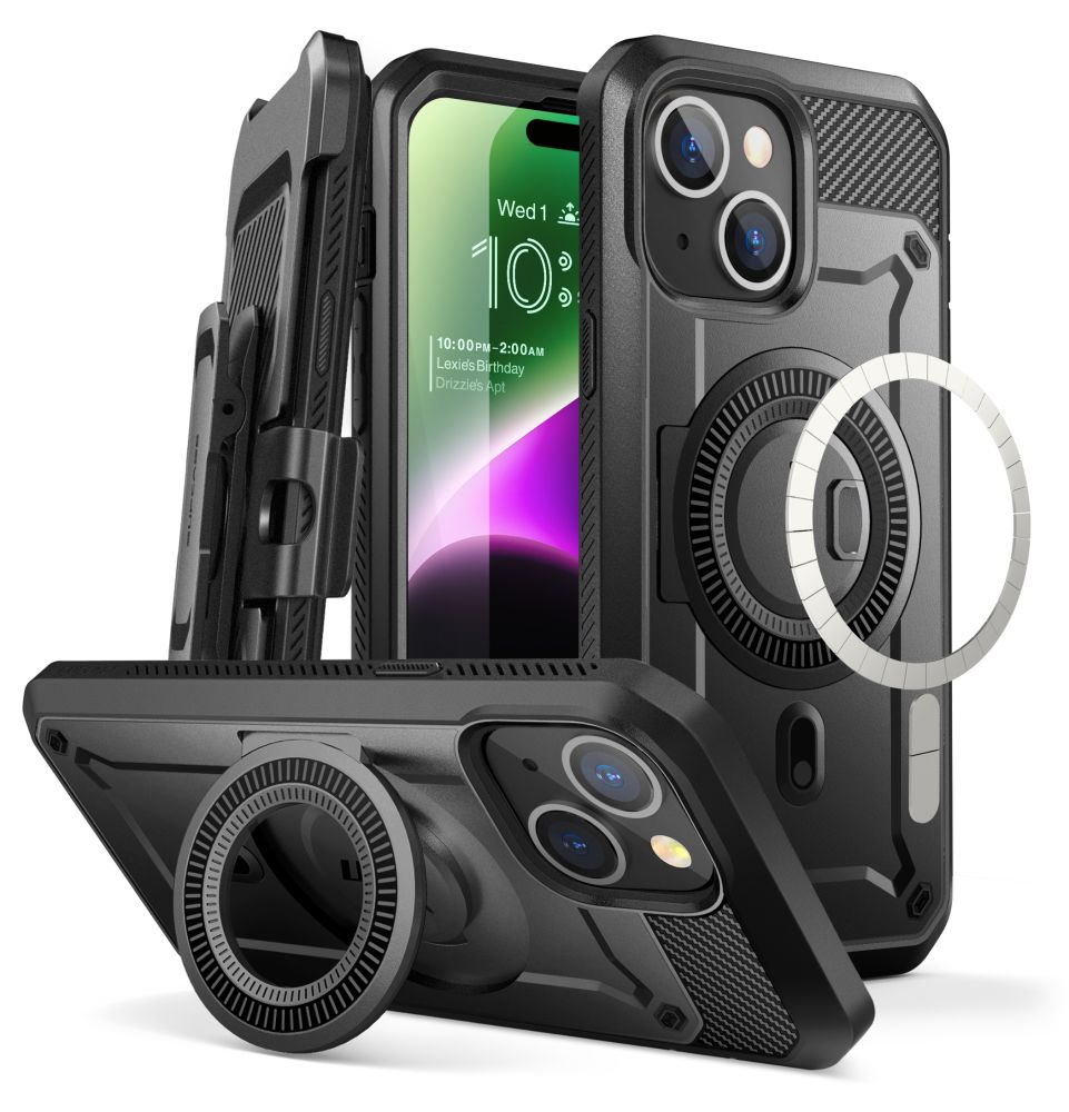 Supcase Ub Pro Mag MagSafe Black Kryt iPhone 15