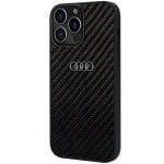 Audi Carbon Fiber Black Hardcase AU-TPUPCIP13PM-R8/D2-BK Kryt iPhone 13 Pro Max