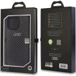 Audi Carbon Fiber Black Hardcase AU-TPUPCIP14PM-R8/D2-BK Kryt iPhone 14 Pro Max