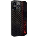 Audi Carbon Fiber Stripe Black Hardcase AUS-TPUPCIP13PM-R8/D1-BK Kryt iPhone 13 Pro Max