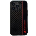 Audi Carbon Fiber Stripe Black Hardcase AUS-TPUPCIP13PM-R8/D1-BK Kryt iPhone 13 Pro Max
