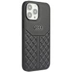 Audi Genuine Leather Black Hardcase AU-TPUPCIP13P-Q8/D1-BK Kryt iPhone 13/13 Pro