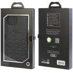 Audi GT Synthetic Leather Black Hardcase AU-TPUPCIP15M-GT/D2-BK Kryt iPhone 15 Plus