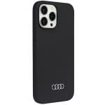 Audi Silicone Case Black Hardcase AU-LSRIP13PM-Q3/D1-BK Kryt iPhone 13 Pro Max
